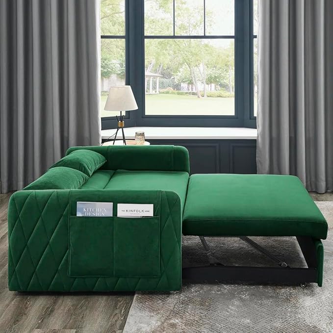 Eiram DuoNap 2‑Seater Sofa Cum Bed with Pull‑Out Bed