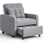 Eiram SoloRest 1-Seater Sofa Cum Bed with Pull-Out Bed Extension