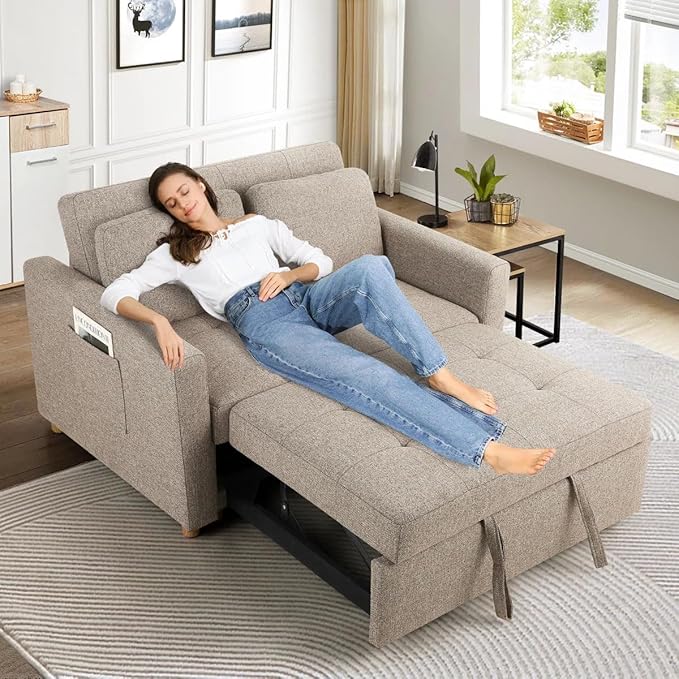 Eiram FlexiFold 3-in-1 Convertible Sofa Cum Bed for Living Room