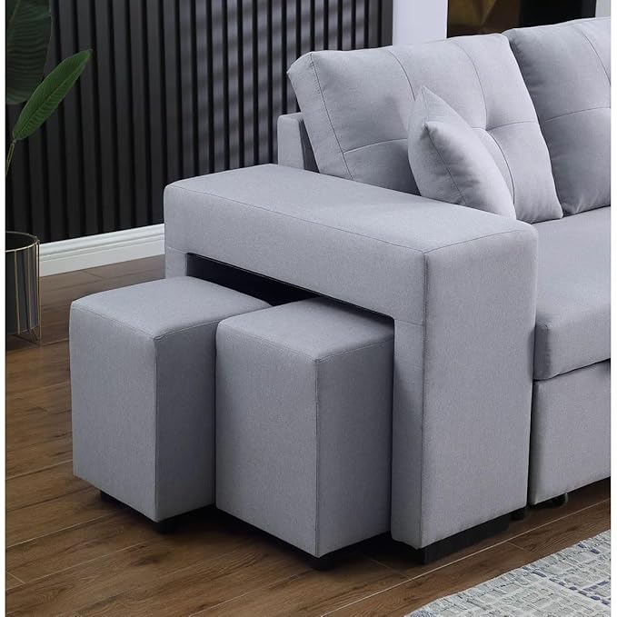 Eiram UrbanoFlex 5‑Seater Sofa Cum Bed with Storage