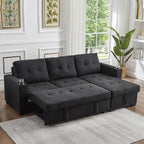 Eiram Berlin 5‑Seater L‑Shape Sofa Cum Bed with Hidden Storage & Magazine Pocket