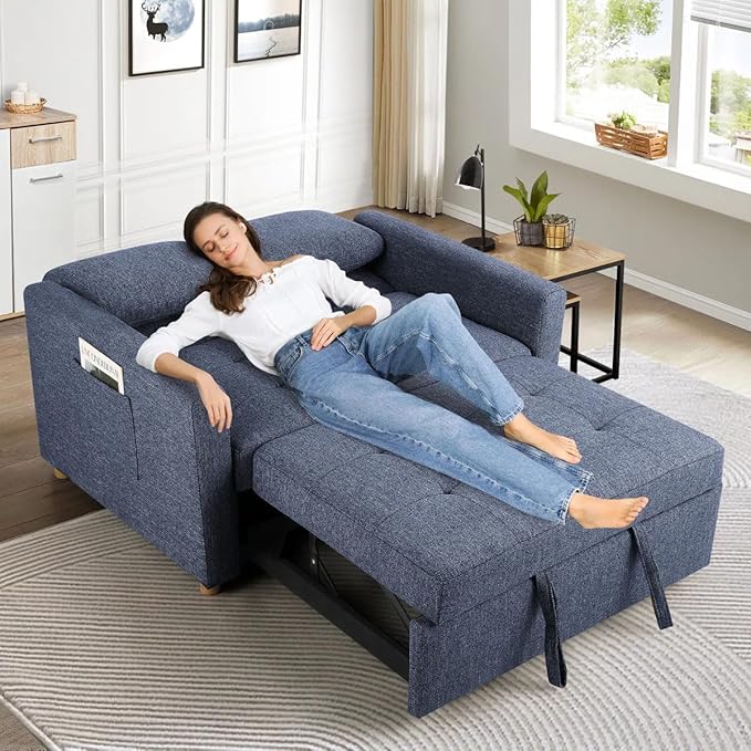 Eiram FlexiFold 3-in-1 Convertible Sofa Cum Bed for Living Room