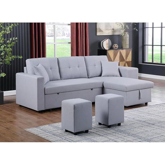 Eiram UrbanoFlex 5‑Seater Sofa Cum Bed with Storage