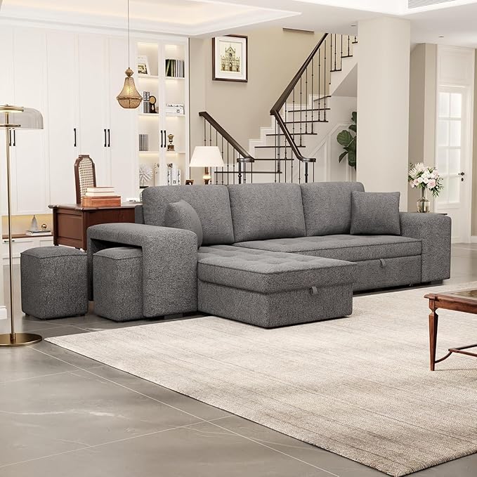 Eiram UrbanoFlex 5‑Seater Sofa Cum Bed with Storage