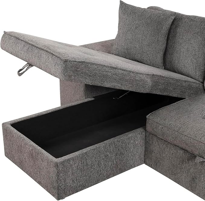 Eiram UrbanoFlex 5‑Seater Sofa Cum Bed with Storage