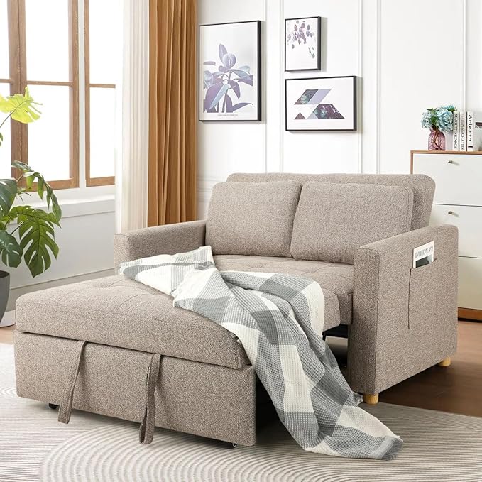 Eiram FlexiFold 3-in-1 Convertible Sofa Cum Bed for Living Room