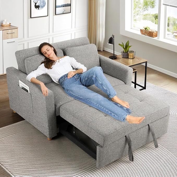 Eiram FlexiFold 3-in-1 Convertible Sofa Cum Bed for Living Room